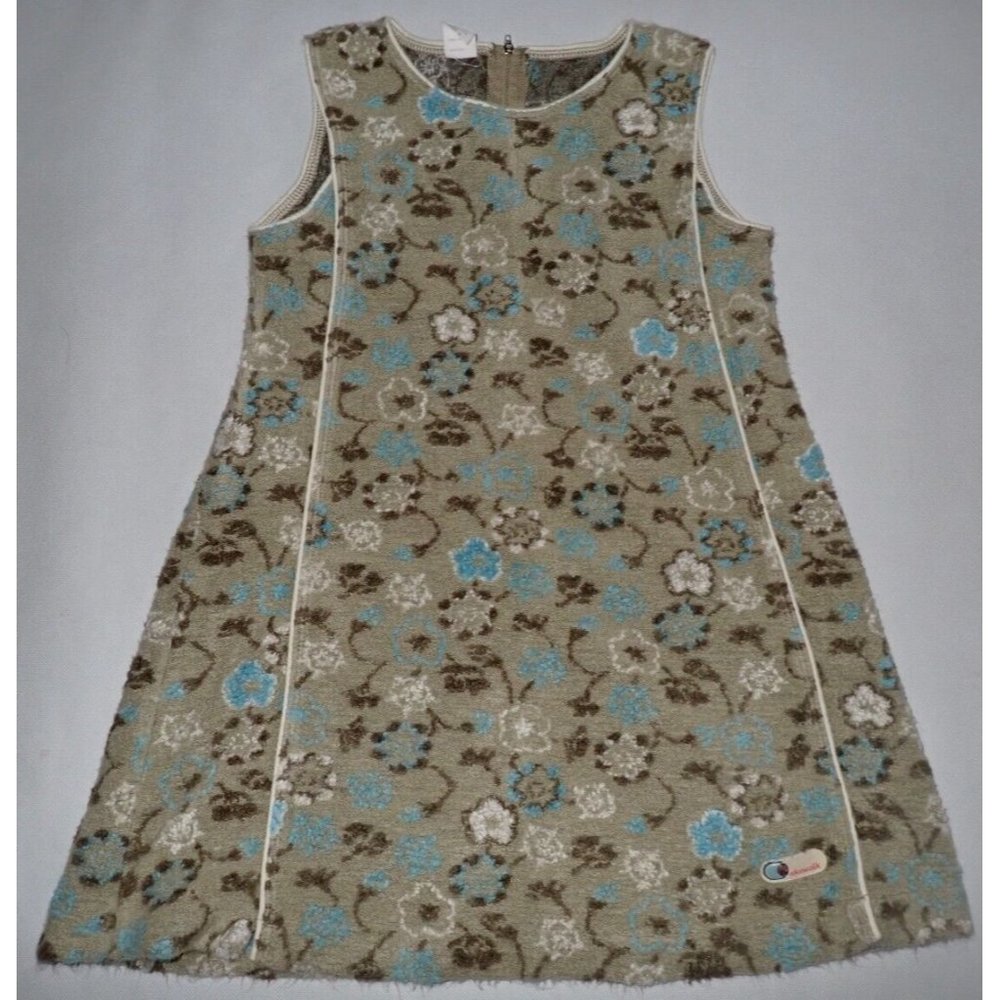 Cake‎ Walk Jumper Dress Girls 6 Euro 116 Chenille Green Floral Jumper Textured